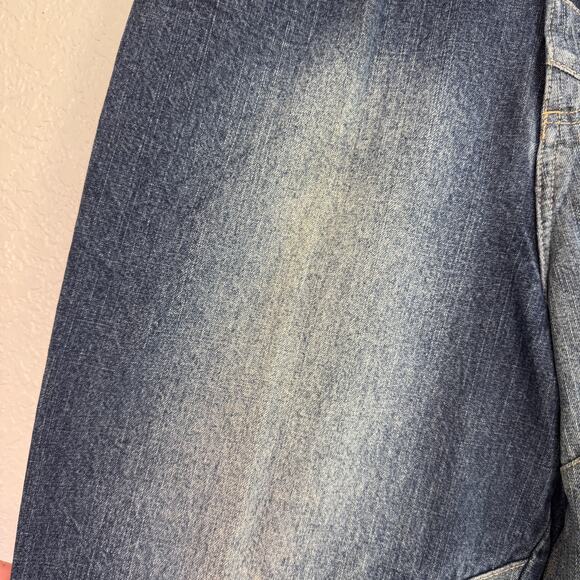 Rocawear Jeans Womens 27 Patchwork Denim Carpenter Baggy Hip Hop Y2K Boys 18? - Picture 6 of 16